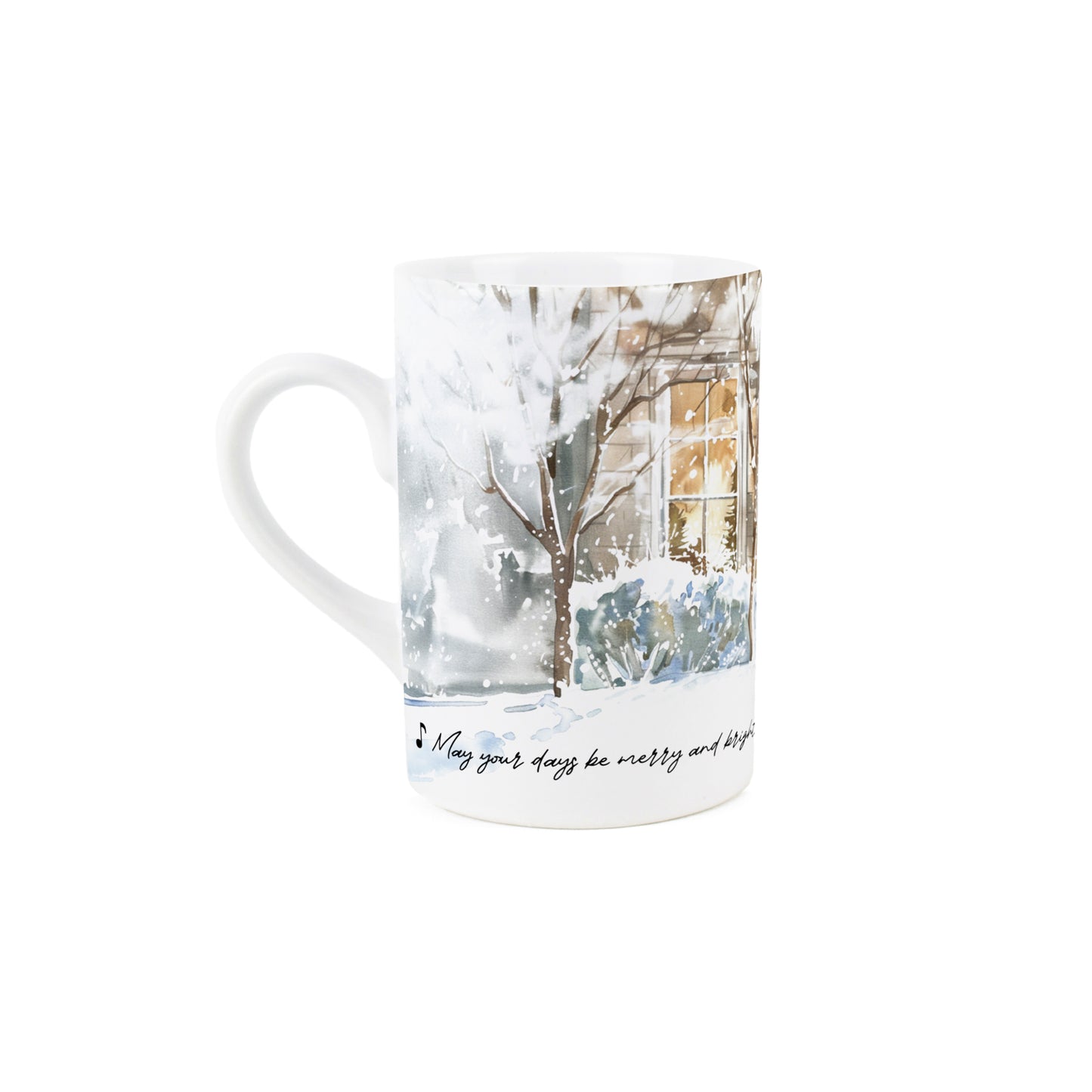 Christmas Illustration Music Scene Ceramic Mug