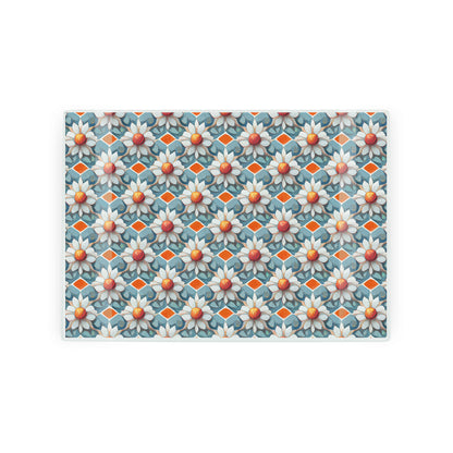 Blue Floral Tile Small Worktop Protector