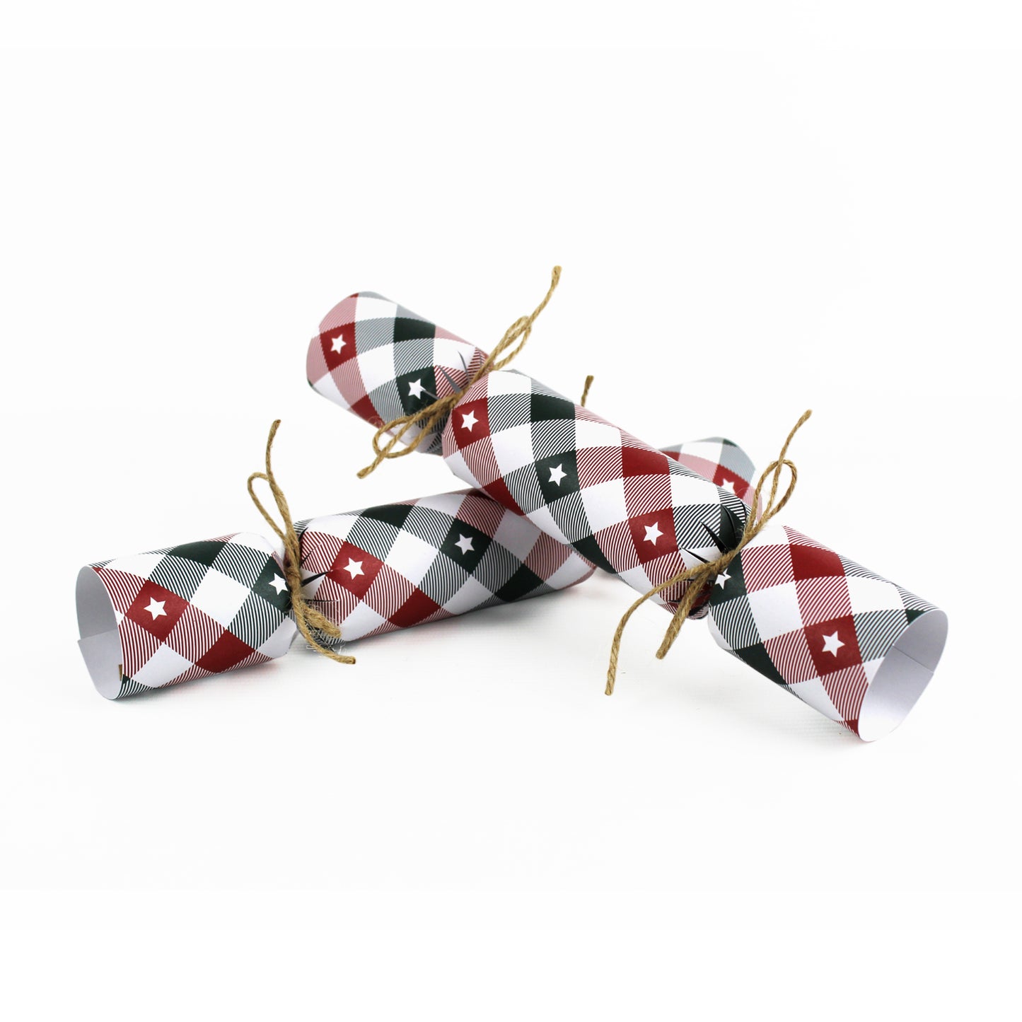 Tartan Stars Easy Eco Christmas Crackers