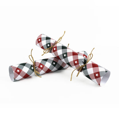 Tartan Stars Easy Eco Christmas Crackers