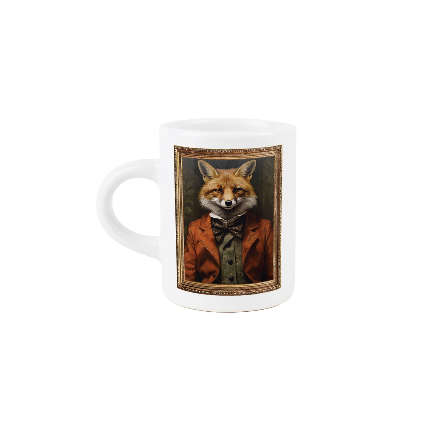 Edwardian Animals Fox Portrait Espresso Mug
