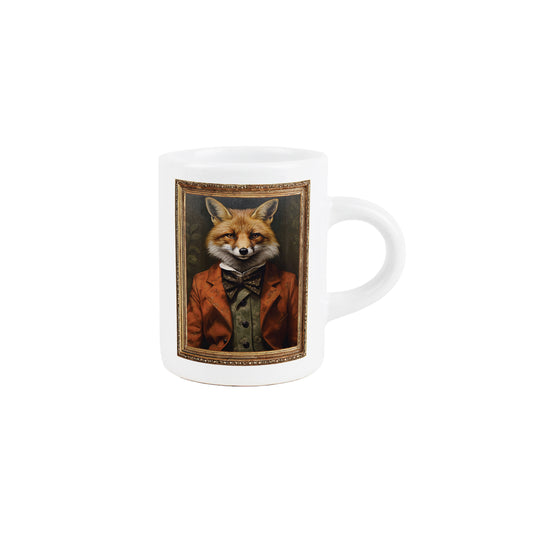 Edwardian Animals Fox Portrait Espresso Mug