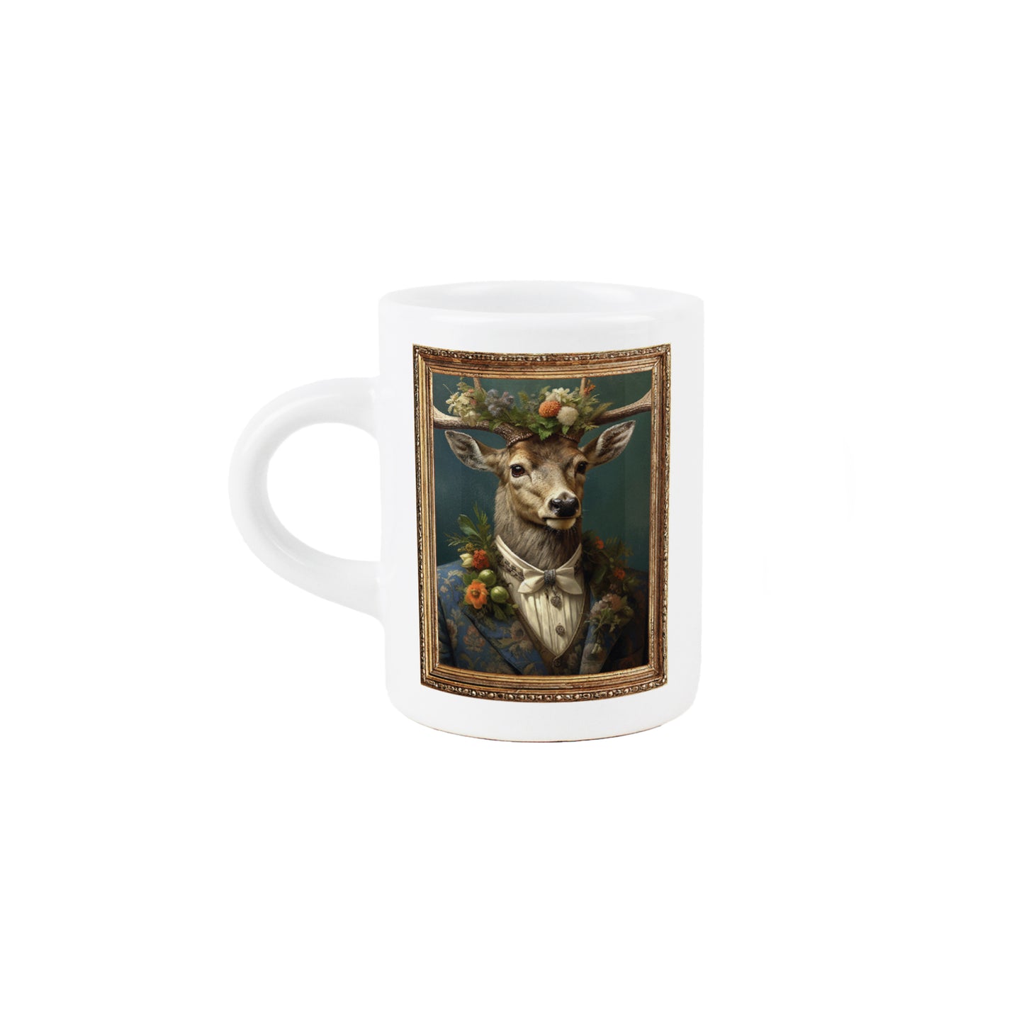 Edwardian Animals Stag Portrait Espresso Mug