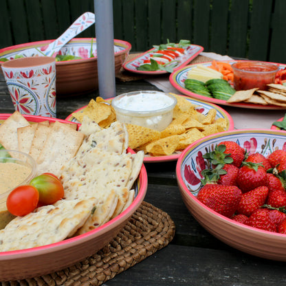Mediterranean Melamine Oval Serving Bowl