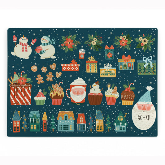 Christmas Mashup Large Smooth Worktop Protector