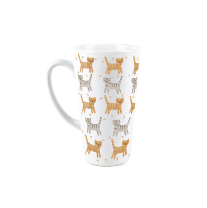 Cat Print Large Latte Mug