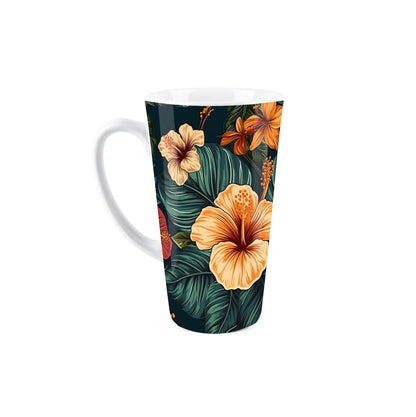 Dark Hibiscus Large Latte Mug