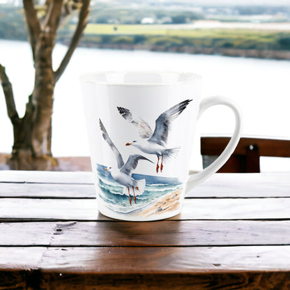Coastline Seagulls Small Latte Mug