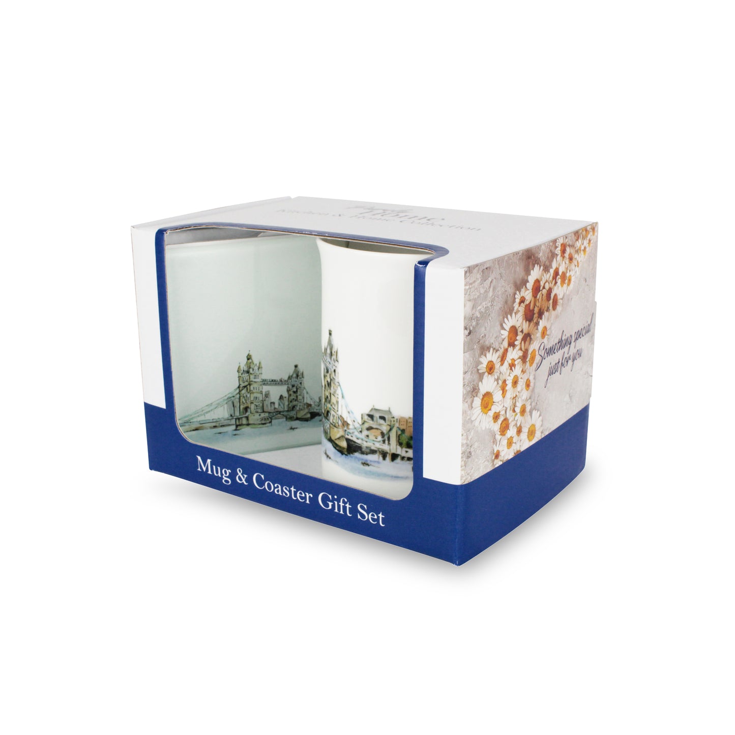 Tower Bridge Mug & Coaster Gift Set by Rhiannon Chauncey