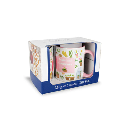 Assistant Gardener Tulips Mug & Coaster Gift Set