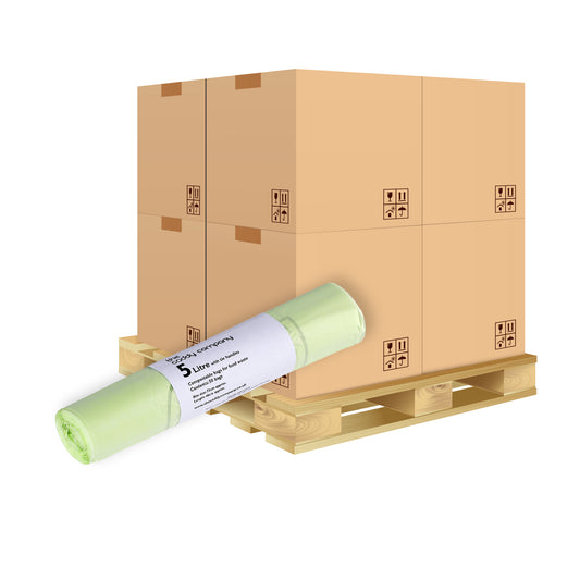 Pallet - 5L Tie-Handle Compostable Kitchen Caddy Liners