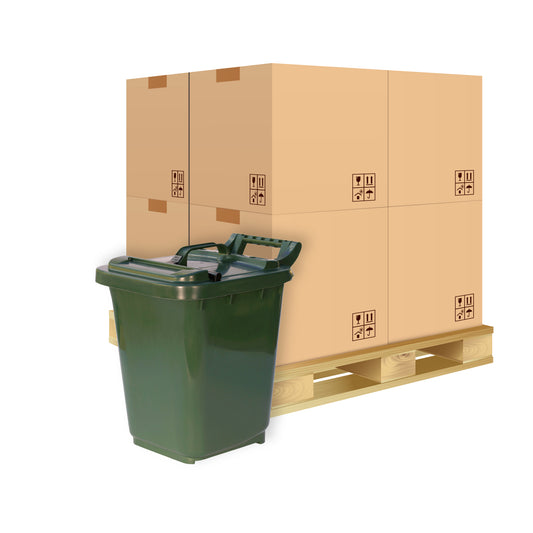 Pallet - 23L Locking Lid Kerbside Caddy - Green