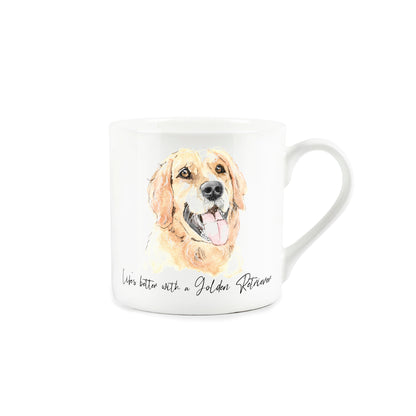 Life's Better with a Golden Retriever' Mug & Coaster Gift Set