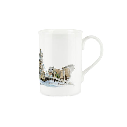 Tower Bridge Mug & Coaster Gift Set by Rhiannon Chauncey
