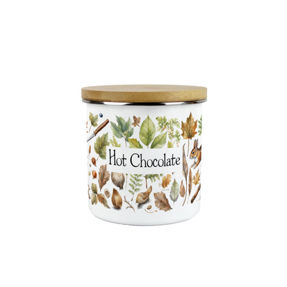 Watercolour Woodlands Medium Enamel Canister