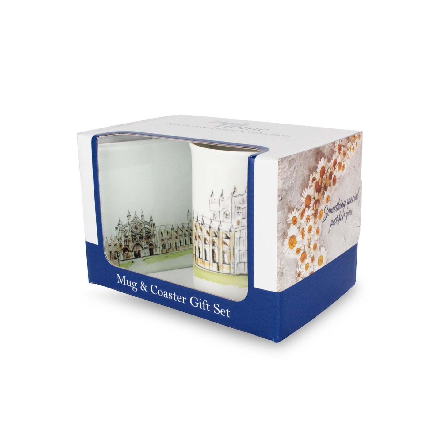 Westminster Abbey Mug & Coaster Gift Set by Rhiannon Chauncey