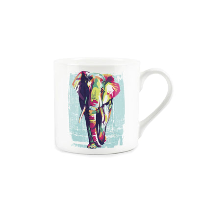 Colourful Elephant Mug & Coaster Gift Set