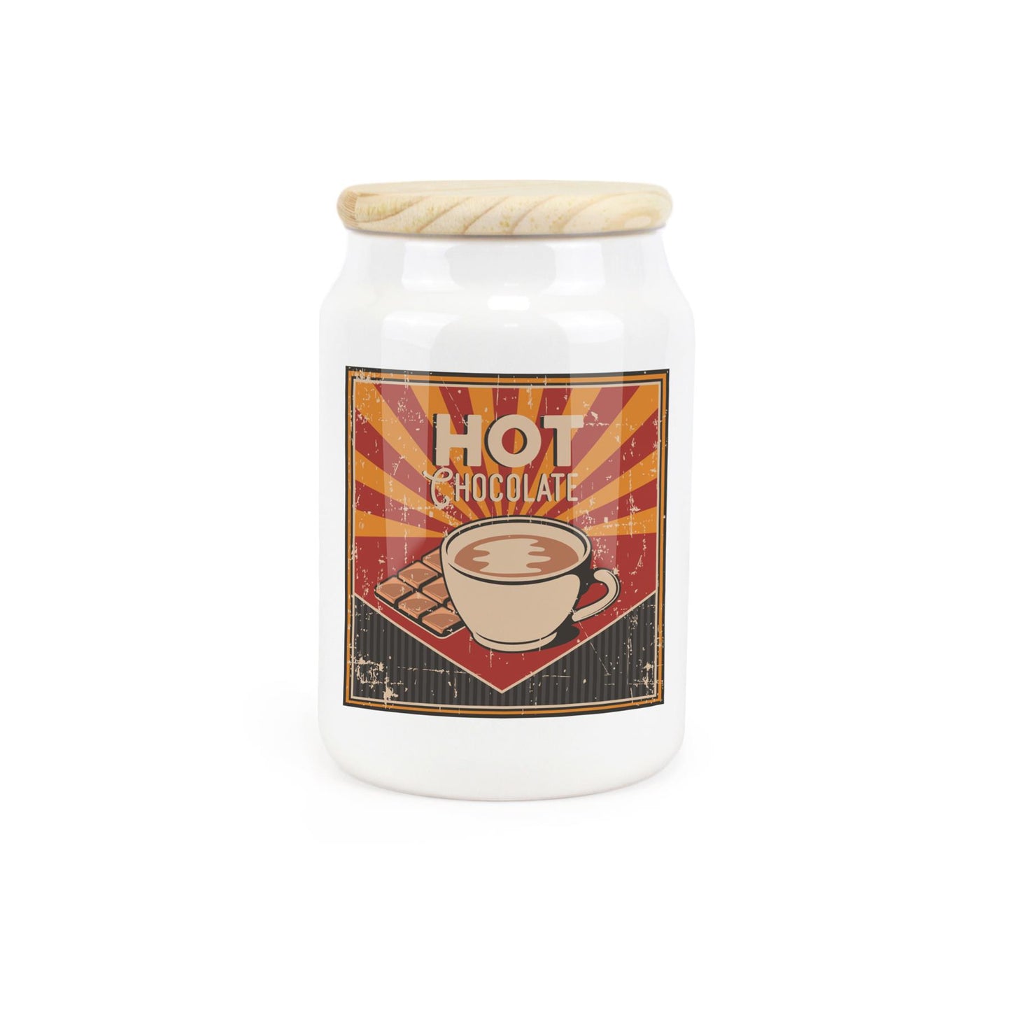 Retro Drinks Ceramic Canister