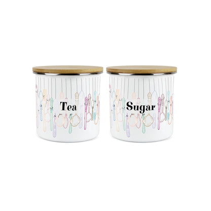 PH Canister - Vintage Cutlery - Tea & Sugar  - 2 Canisters