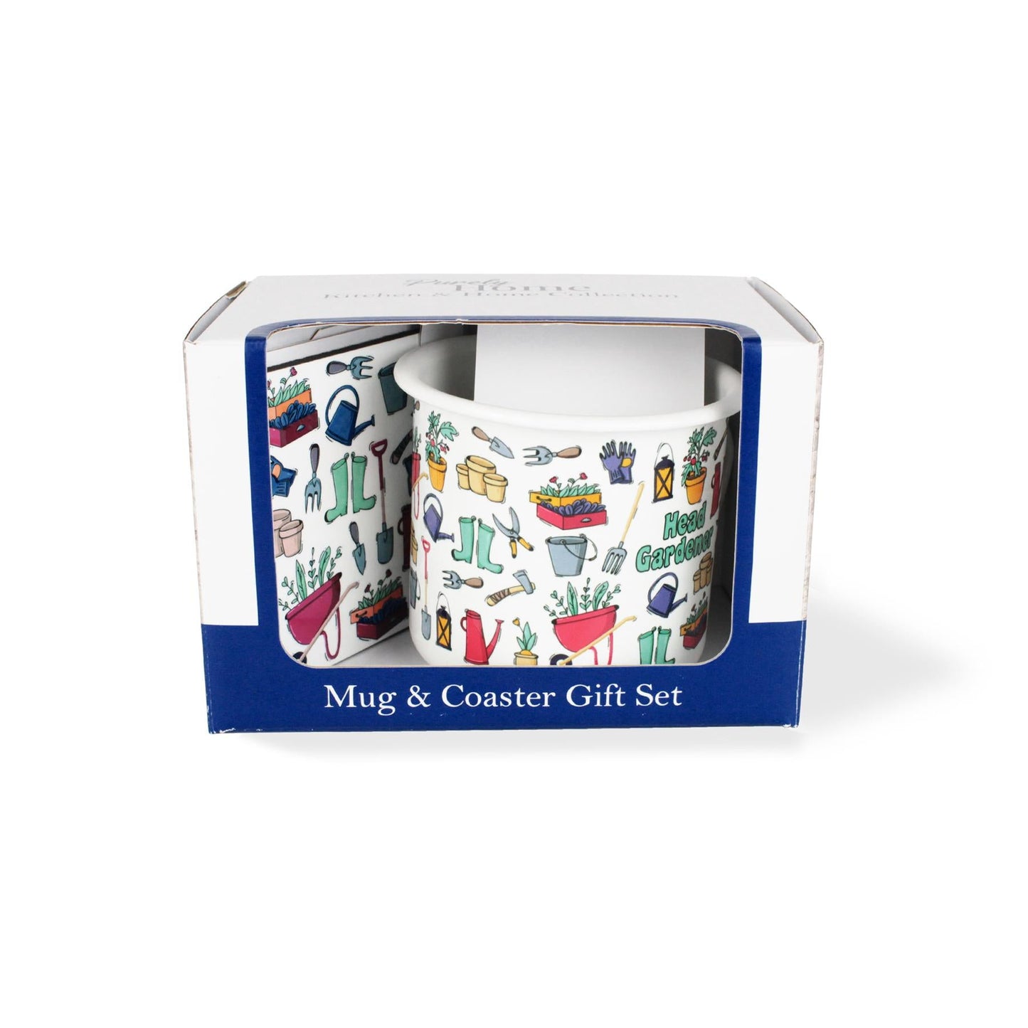 Head Gardener Enamel Mug & Coaster Gift Set