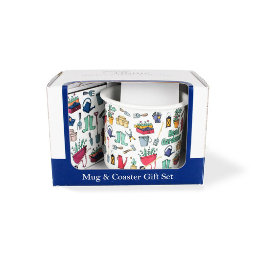 Head Gardener Enamel Mug & Coaster Gift Set