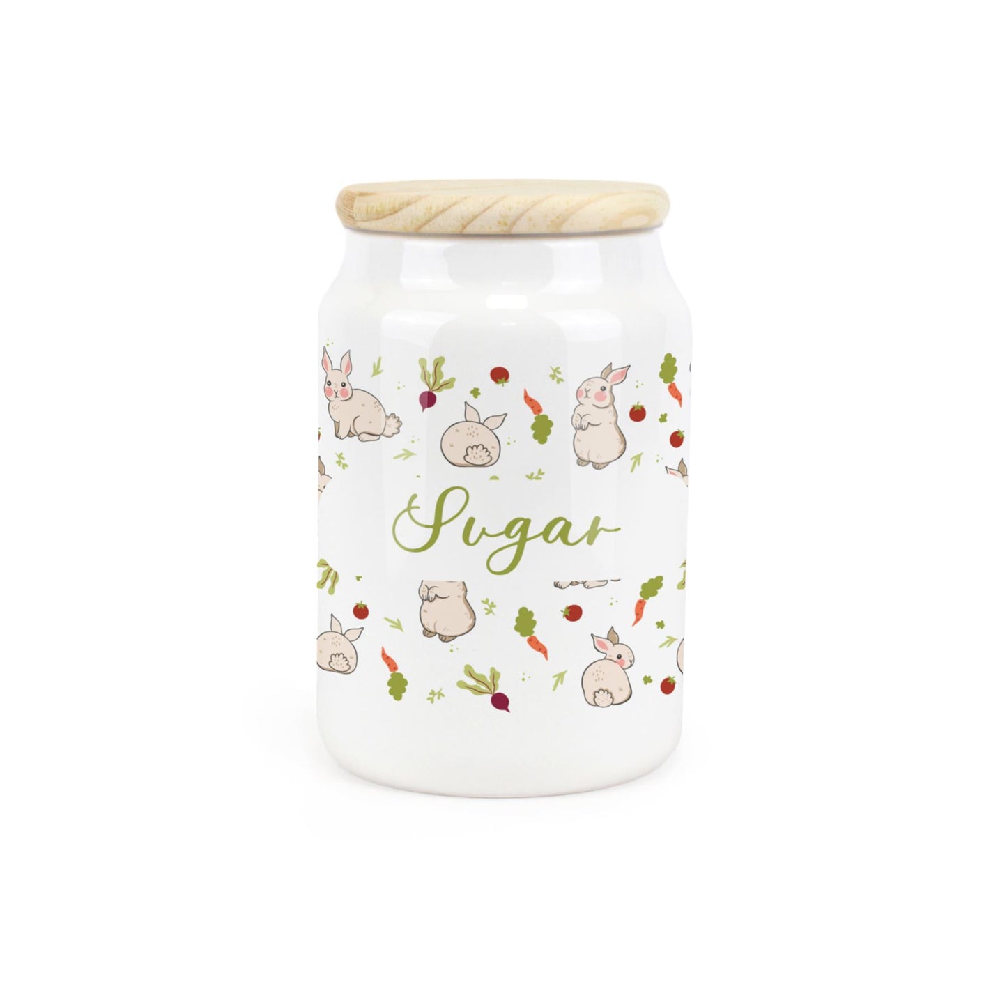 Veg Patch Rabbits Ceramic Canister