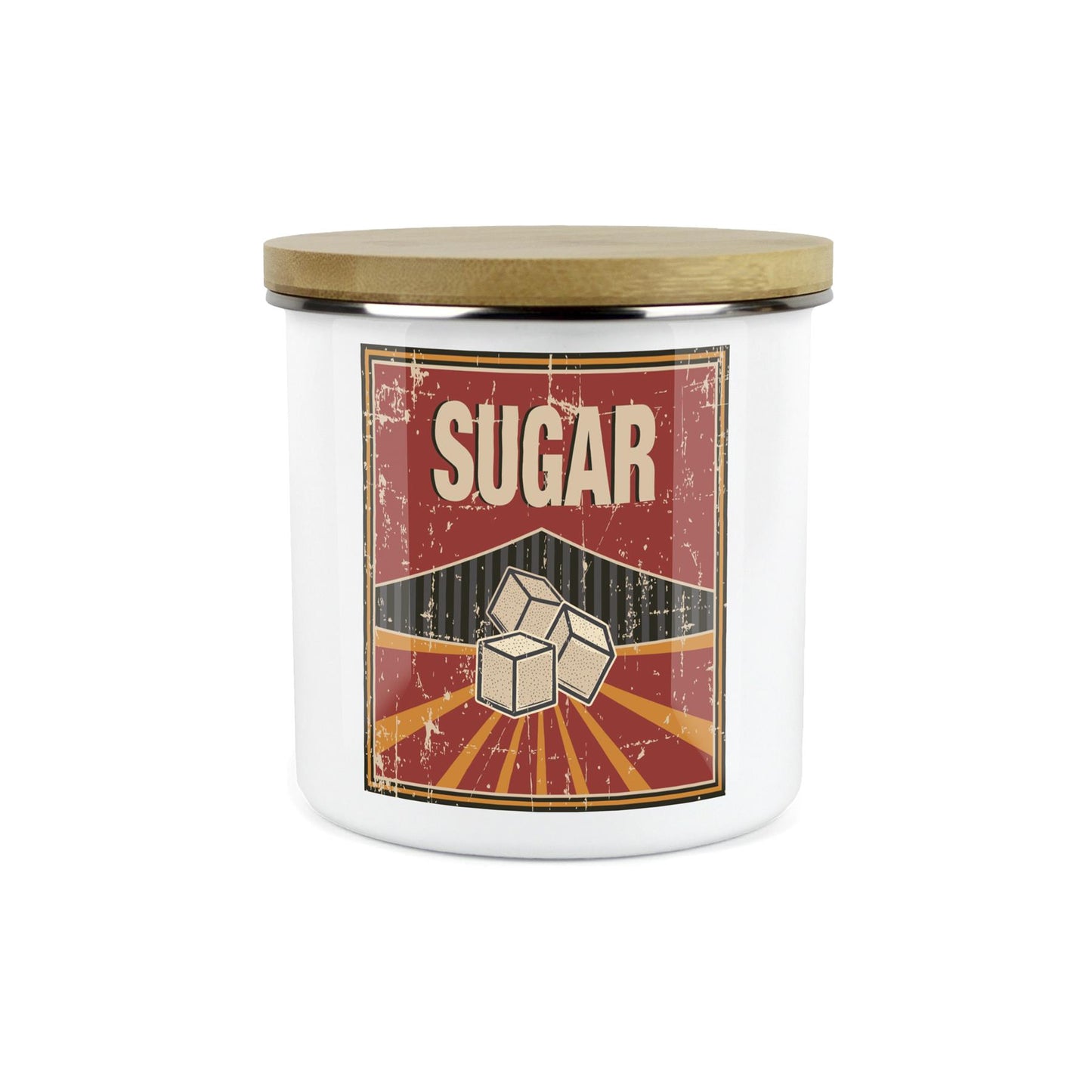 Retro 60s Diner Sugar Canister - Kitchen Storage Jar