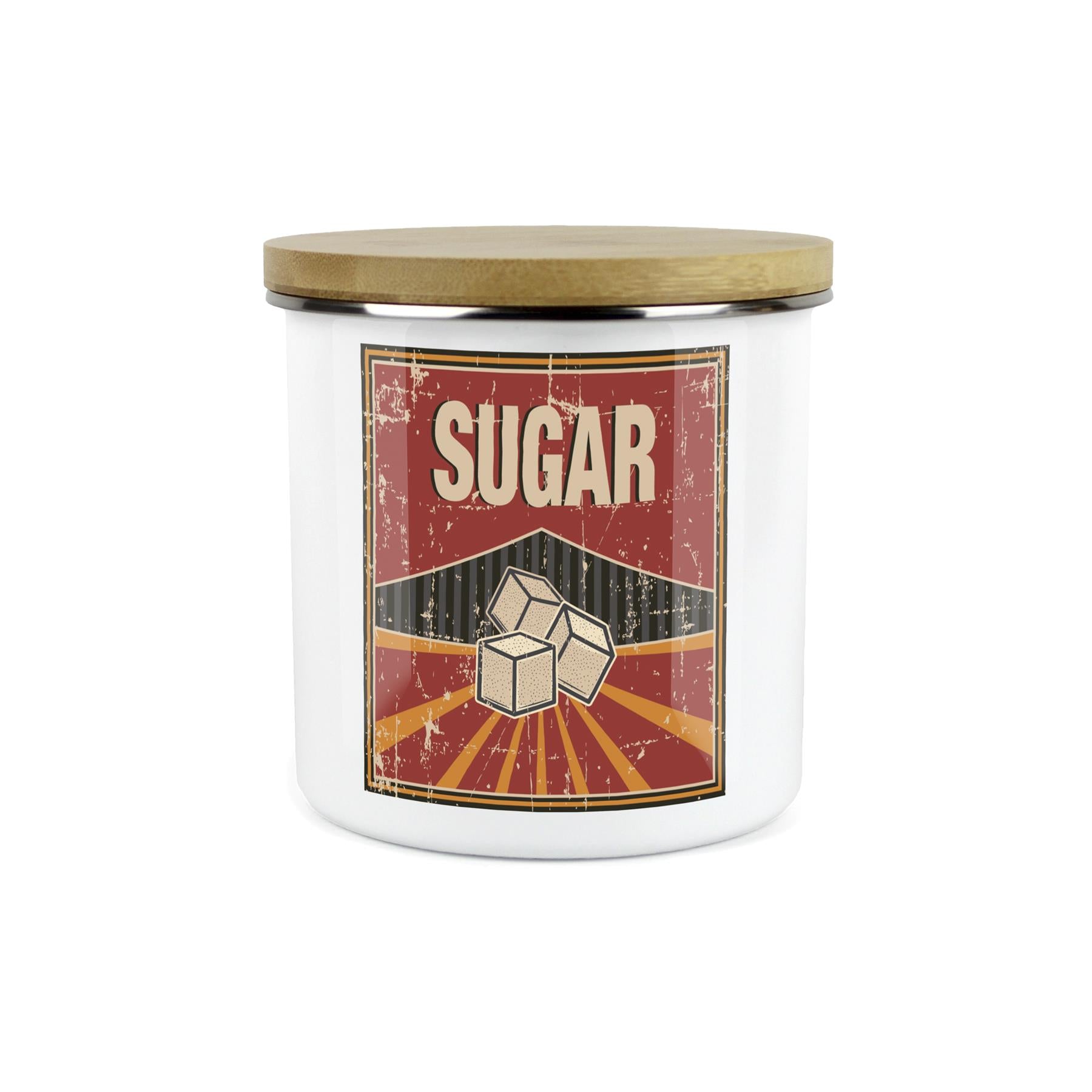 Retro 60s Diner Sugar Canister - Kitchen Storage Jar