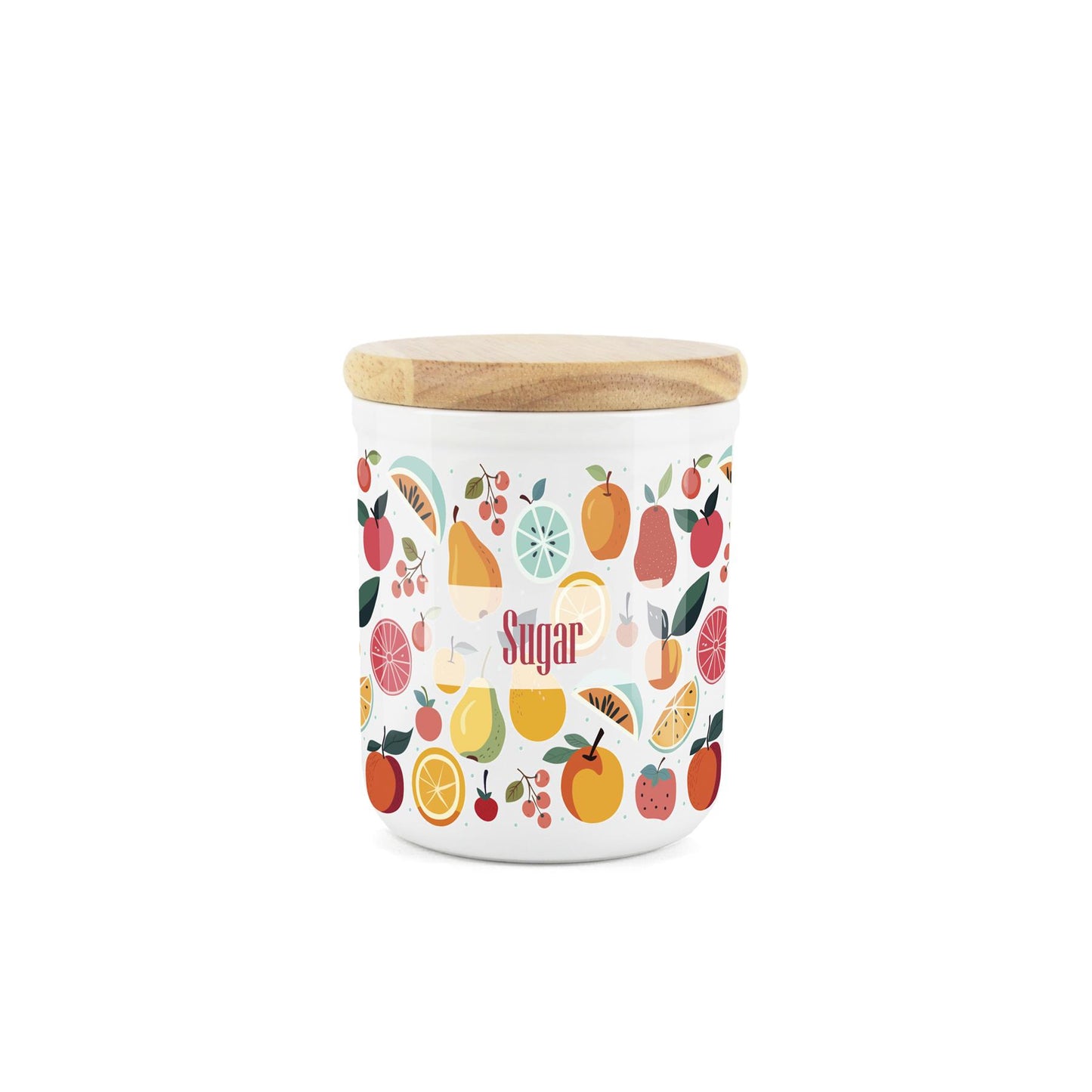 Abstract Fruits Ceramic Canister