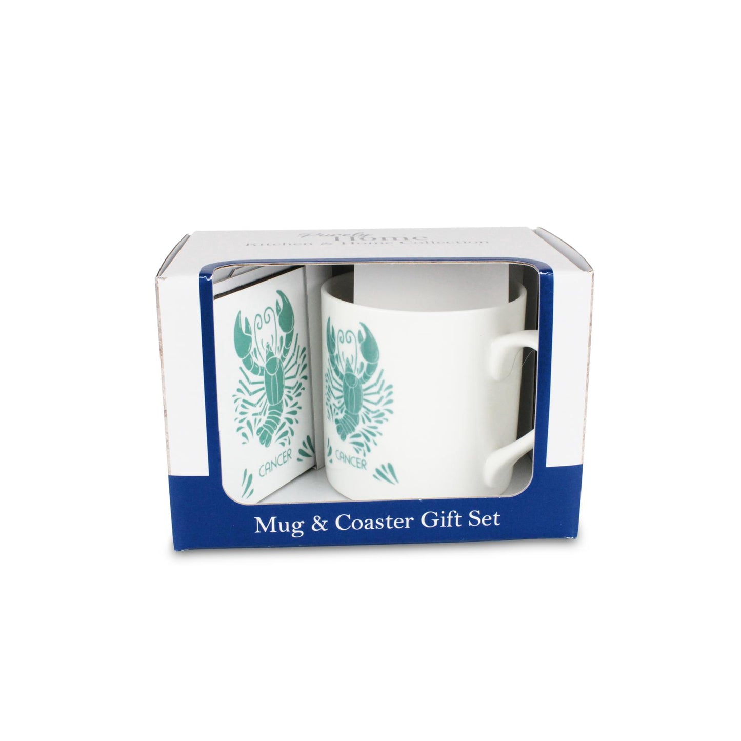 Colourful Star Sign Zodiac Mug & Coaster Gift Set