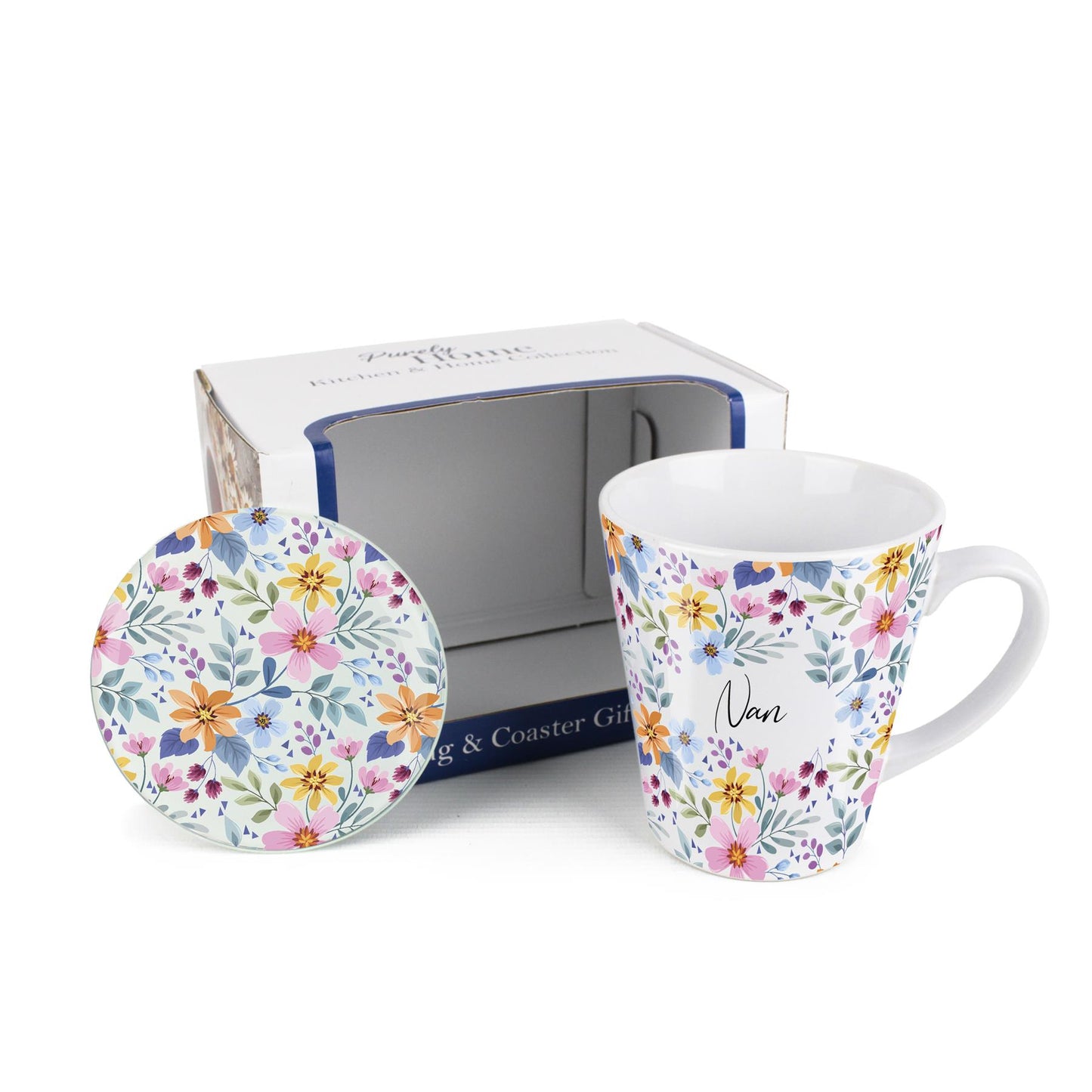 Bright Meadow Latte Mug & Coaster Gift Set