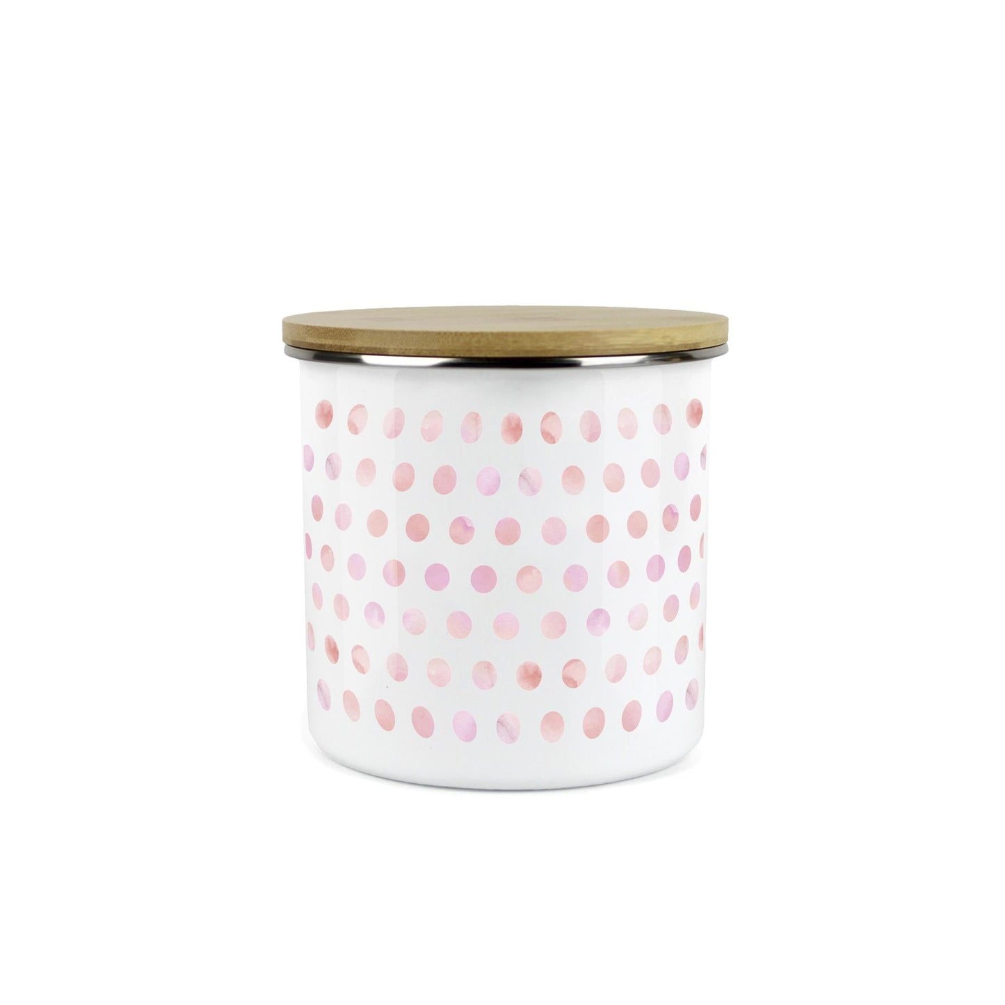 Purely Home Kitchen Polka Dot Pink Food Storage Canister - Plain