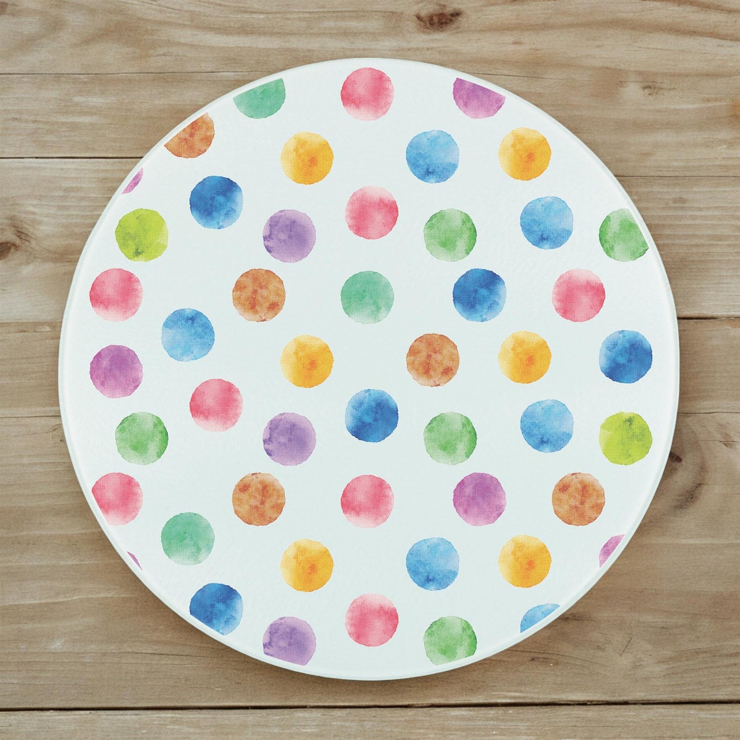 Polka Dots Round Worktop Protector