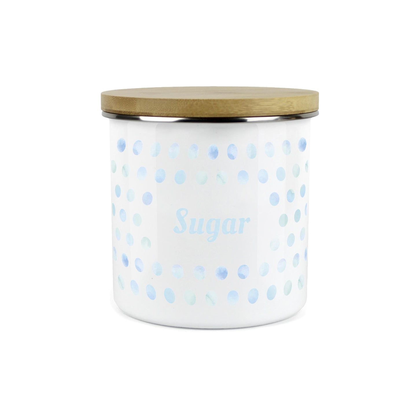 Purely Home Kitchen Polka Dot Aqua Food Storage Canister - Sugar