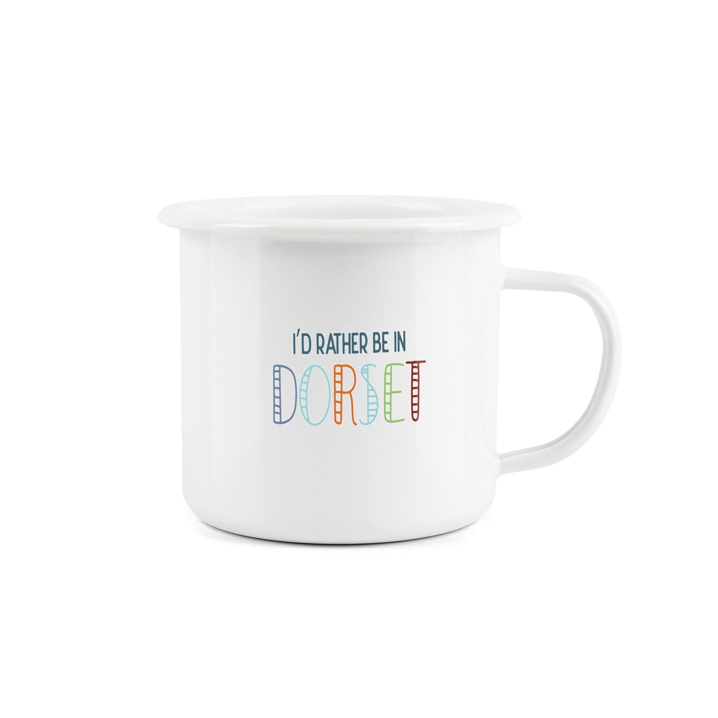 Fun novelty mug expressing a desire to be in Dorset, perfect for outdoor activities.