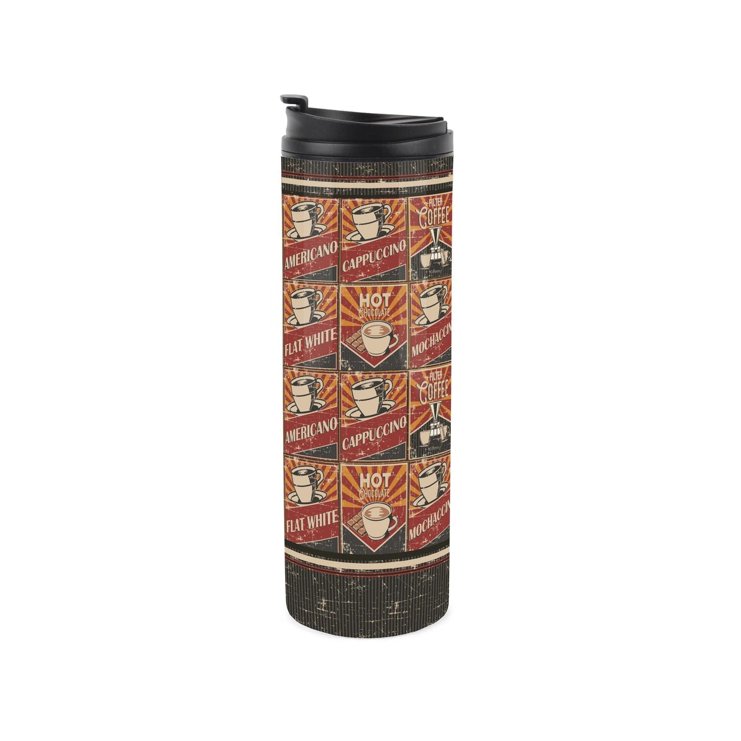 Retro Drinks Stainless Steel Flask