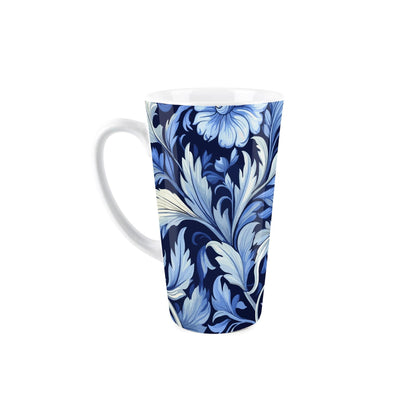 Greek Blue Floral Large Latte Mug
