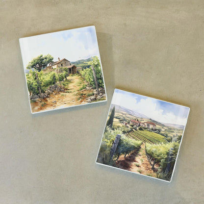 Vineyard Scenery Small Smooth Hot Pot Stand
