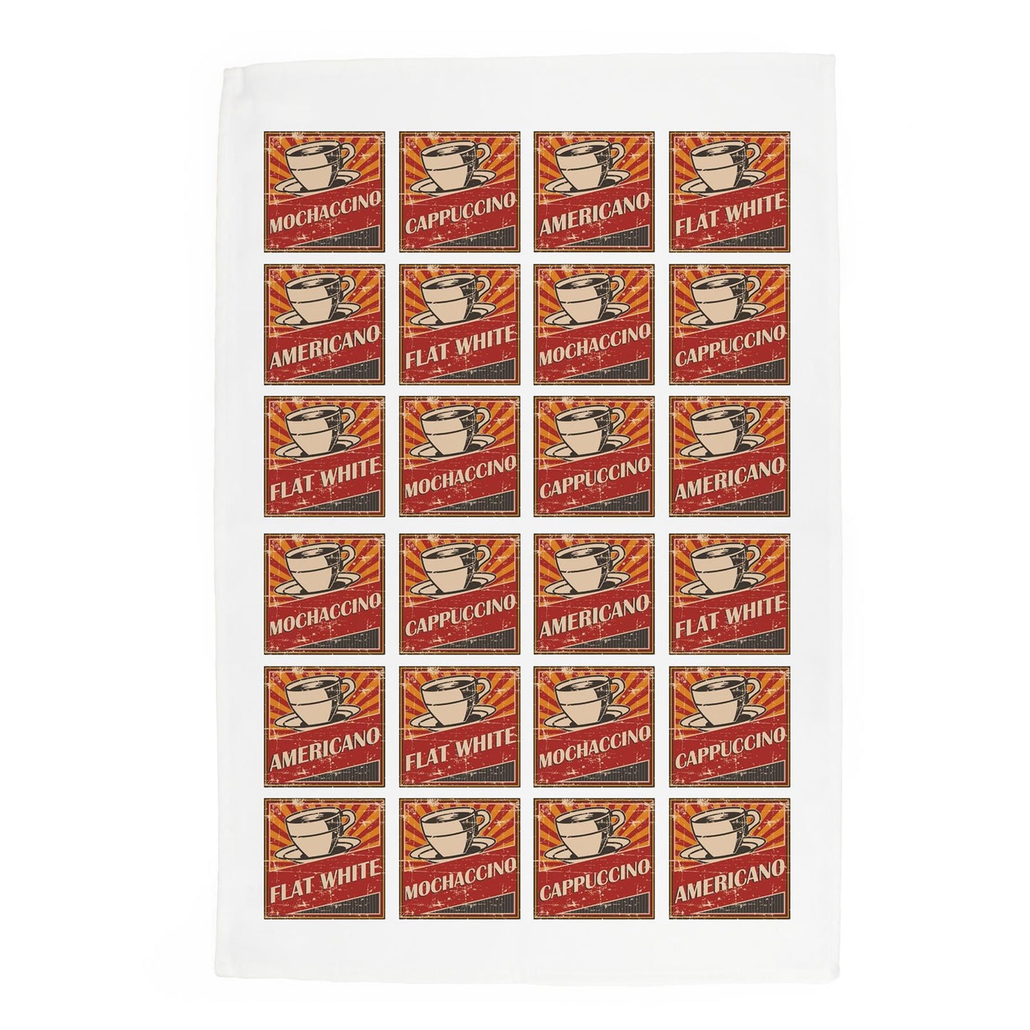 Retro Drinks Tea Towel