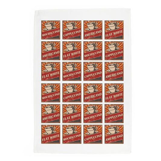 Retro Drinks Tea Towel