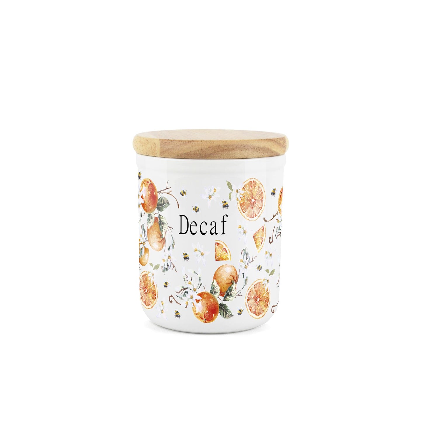 Tangerines Ceramic Canister