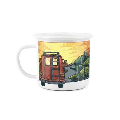 Home Is Where You Park It' Campervan Enamel Mug