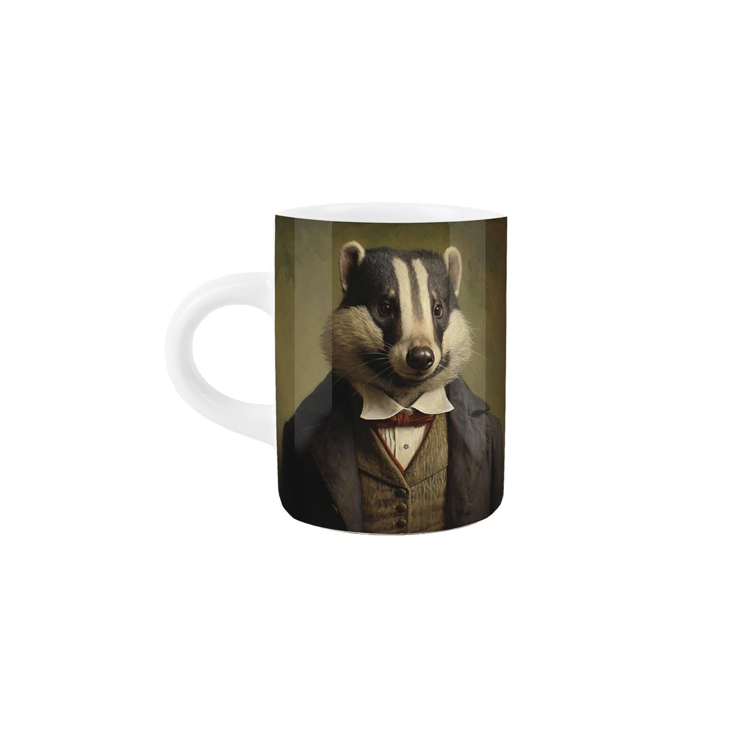 Edwardian Animals BadgerPortrait Espresso Mug