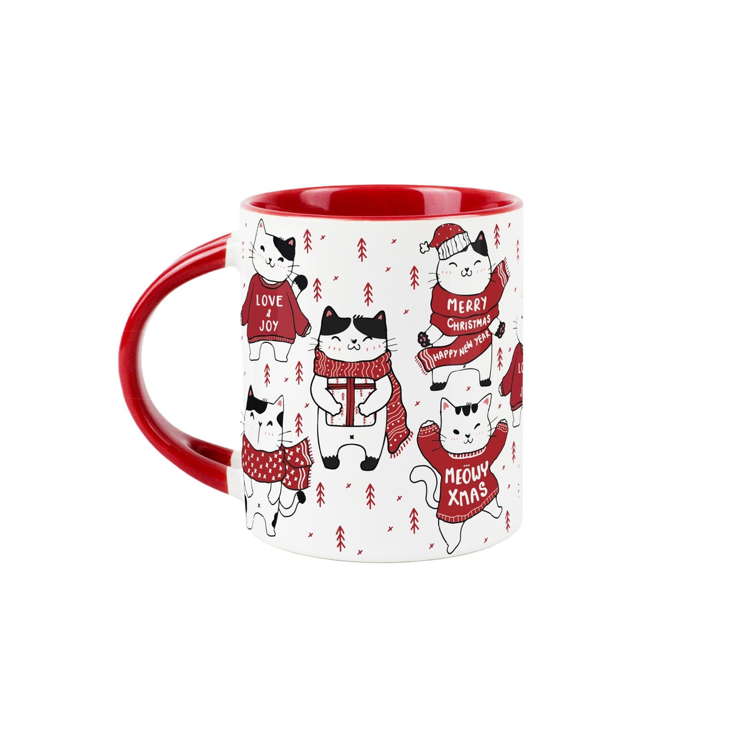 Meowy Xmas Mug & Spoon Set